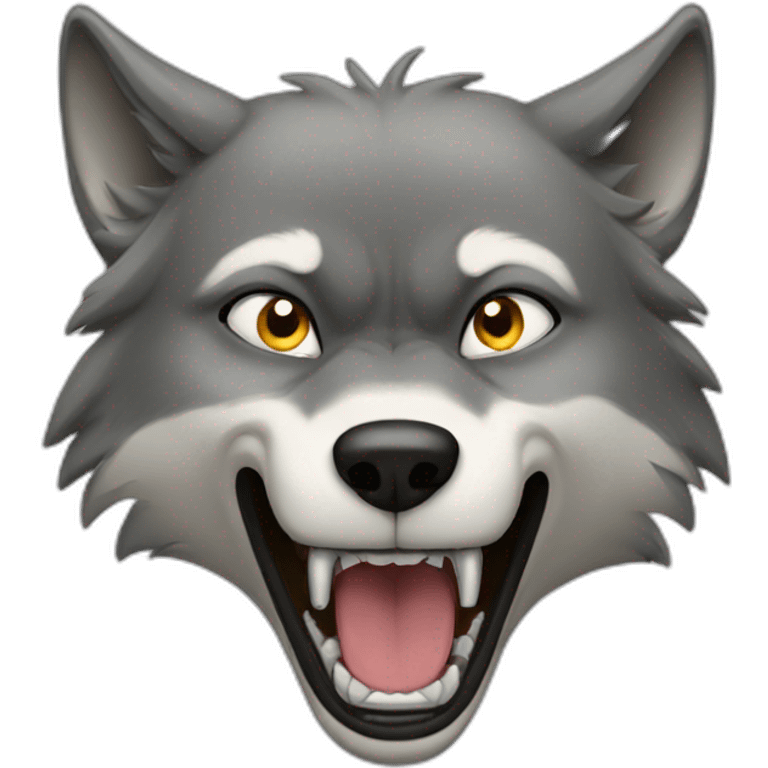 female wolf growling emoji