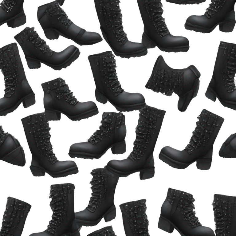 black spiked gothic boots  emoji