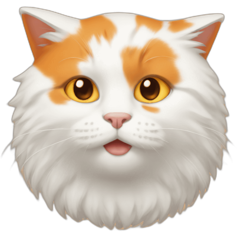 orange with white cat emoji