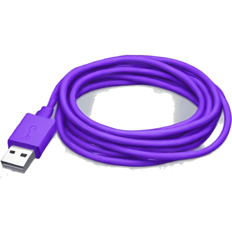 Purple usb cable emoji