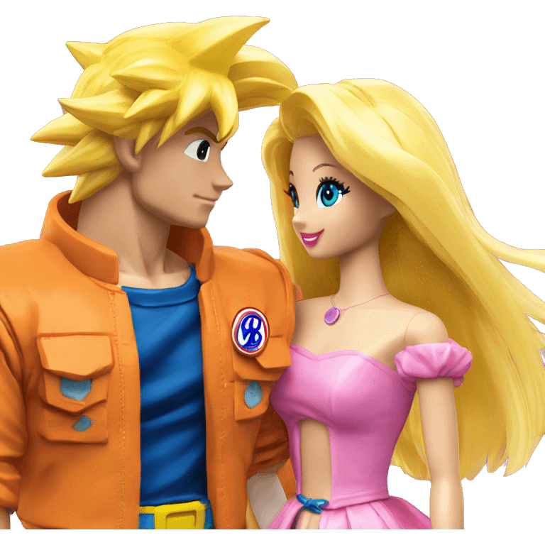 goku y barbie enamorados  emoji