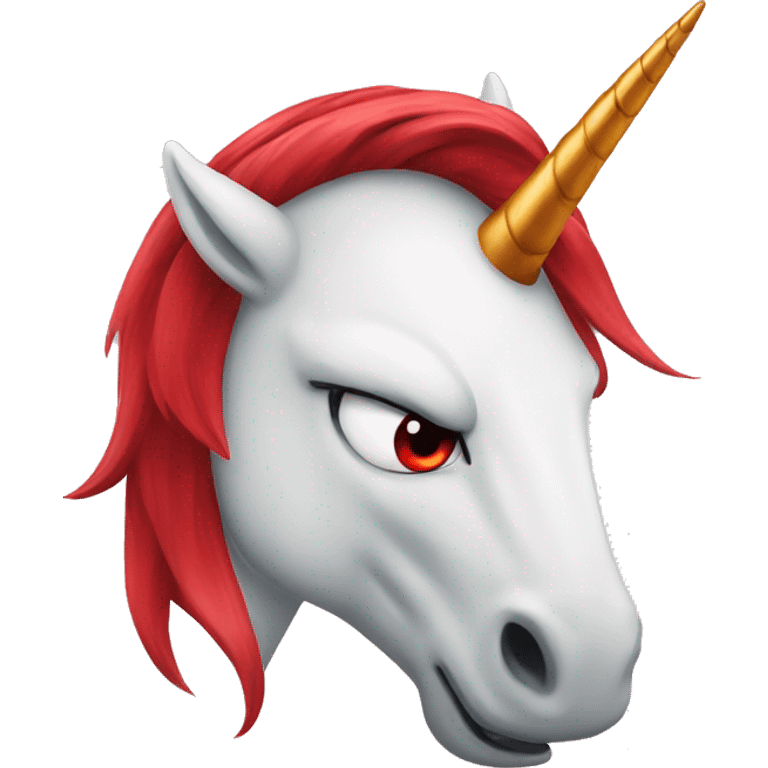 angry red emoji and unicorn emoji