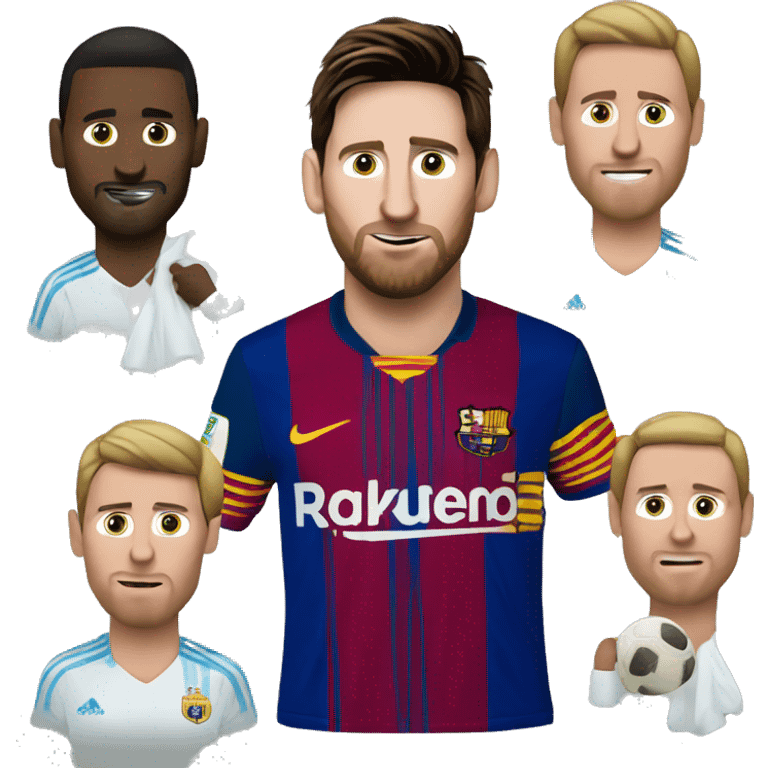 Messi manipulant un photocopieuse  emoji