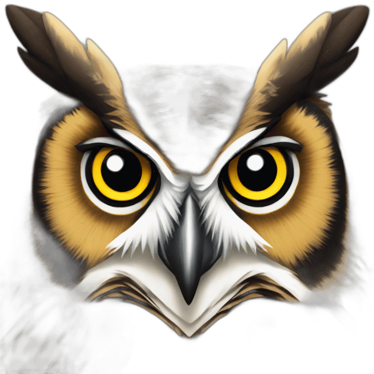 Full Body Great Horned Owl emoji