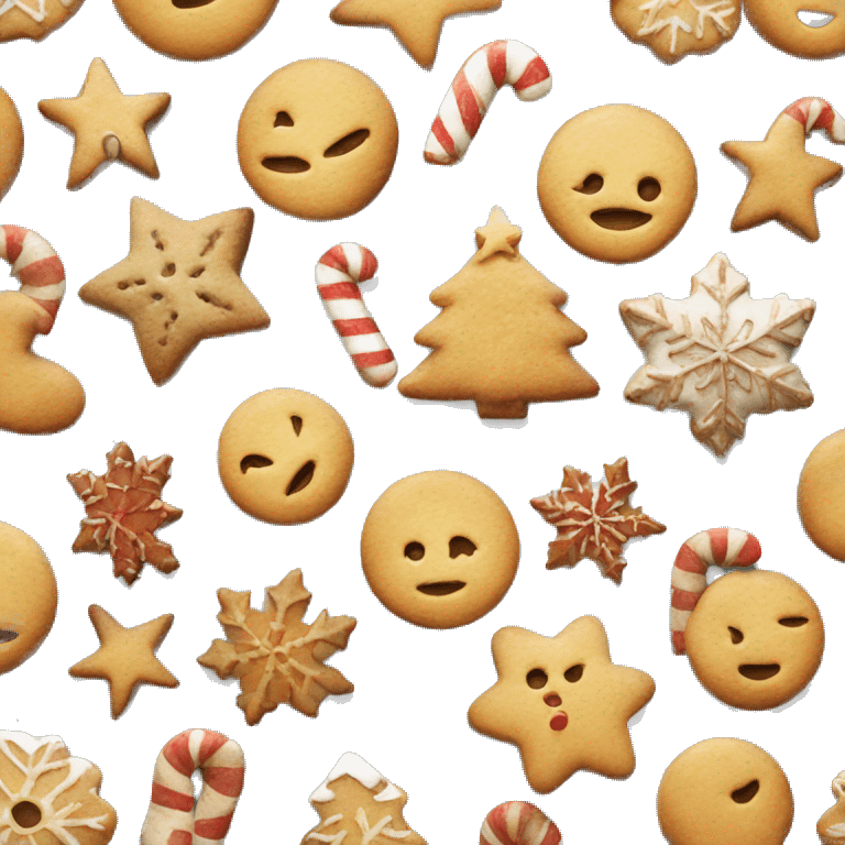 christmas biscuits, christmas feeling emoji