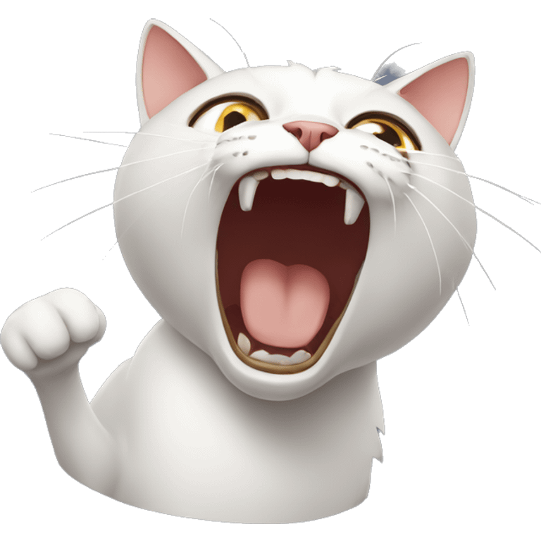 shouting cat emoji