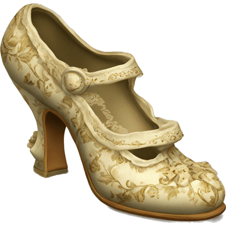 vintage rococo mary jane shoes emoji