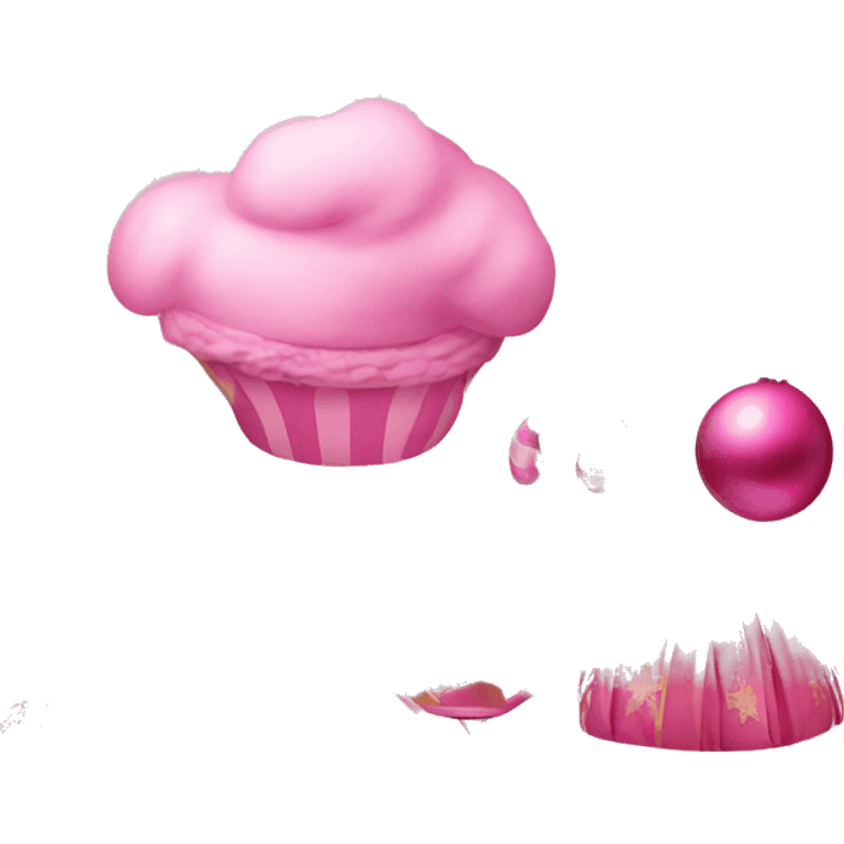 Coquette pink Christmas objects emoji