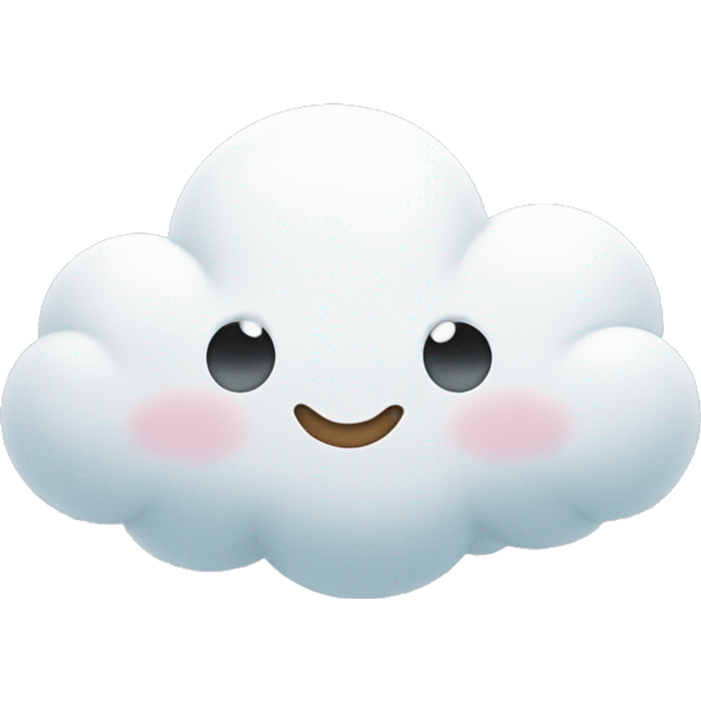 Cute white cloud emoji