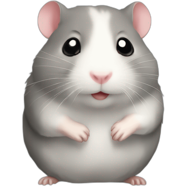 Hamster gris coeur emoji