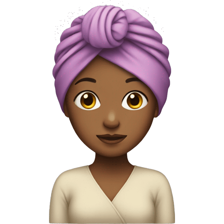 girl with hair turban emoji