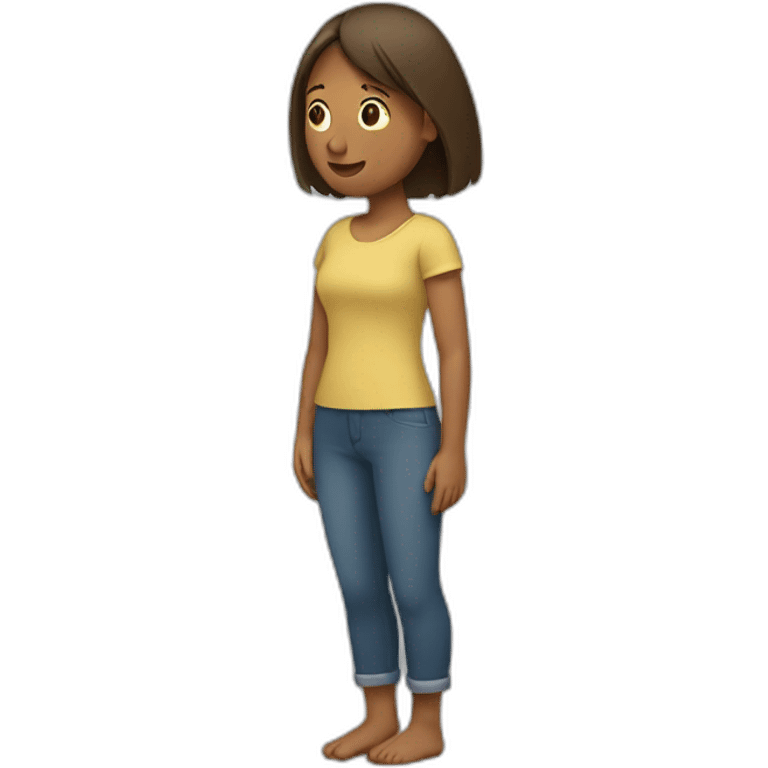 woman doing cross with her arms and hand's palms looking downwards emoji