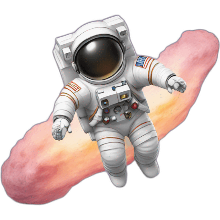 Floating astronaut emoji