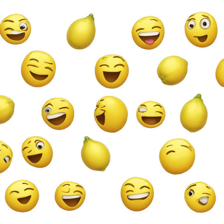 Laughing lemon emoji