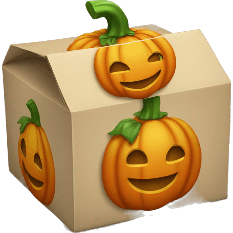 pumpkin gift box emoji