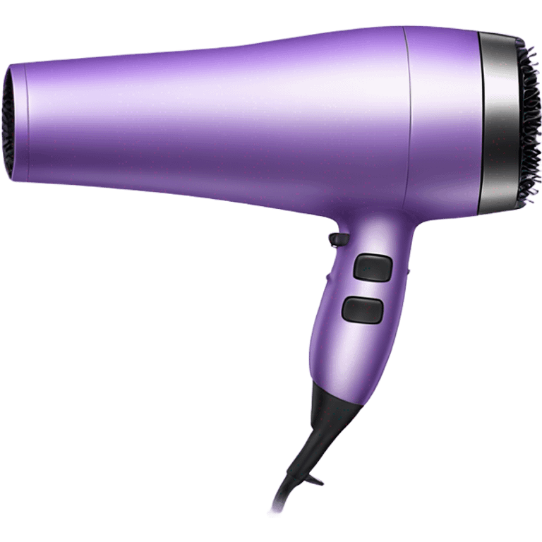 Realistic light purple hair dryer isolated  emoji