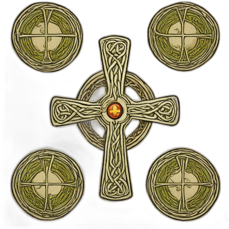 Tarot Celtic cross spread face down cards emoji