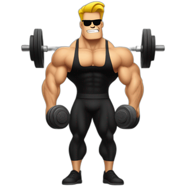 johnny bravo weightlifting emoji