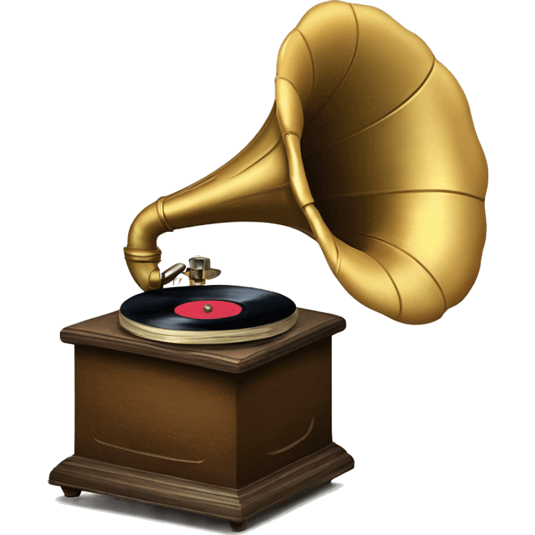 vintage gramophone stack of vintage vinyl records emoji