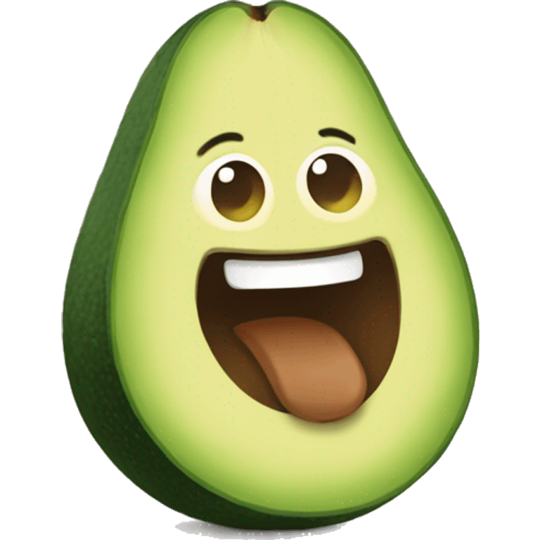 Cheerful avocado emoji