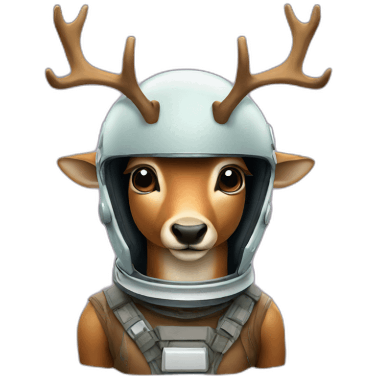 Deer with Space helmet emoji