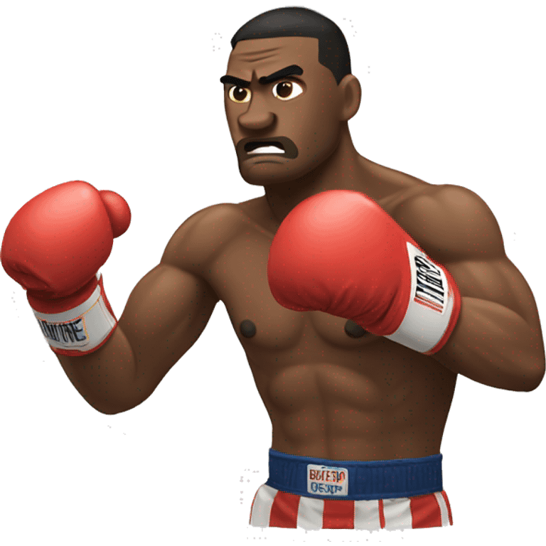 boxer punching side emoji