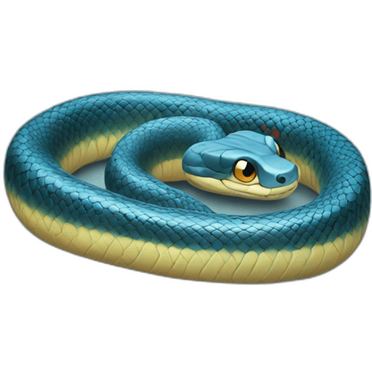 Blue snake emoji