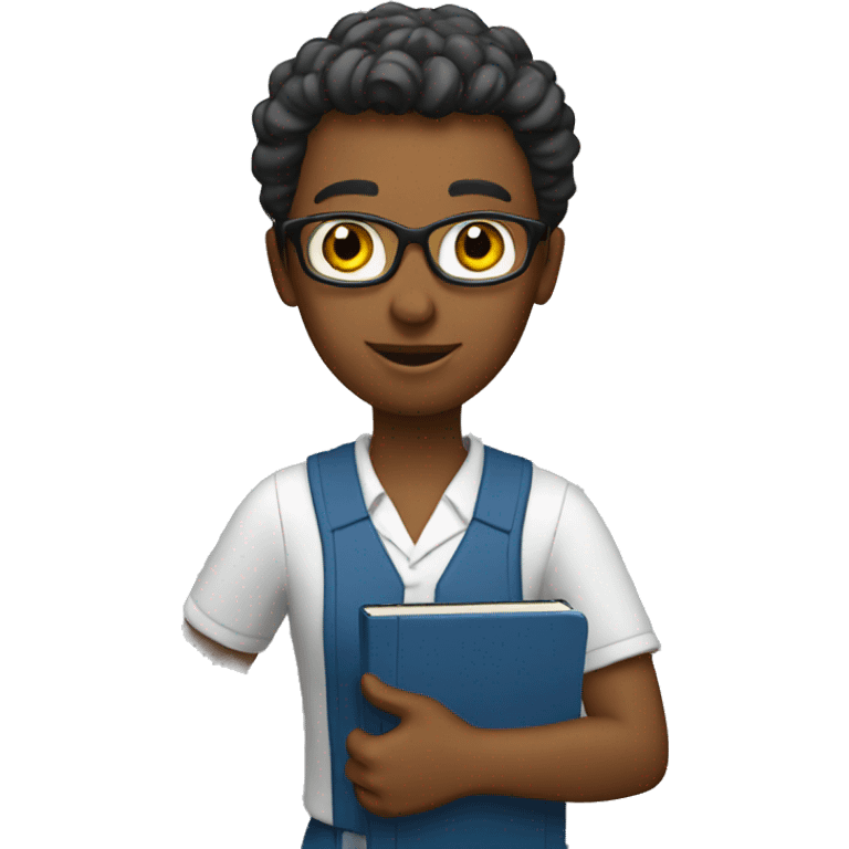 a teacher with a notebook emoji