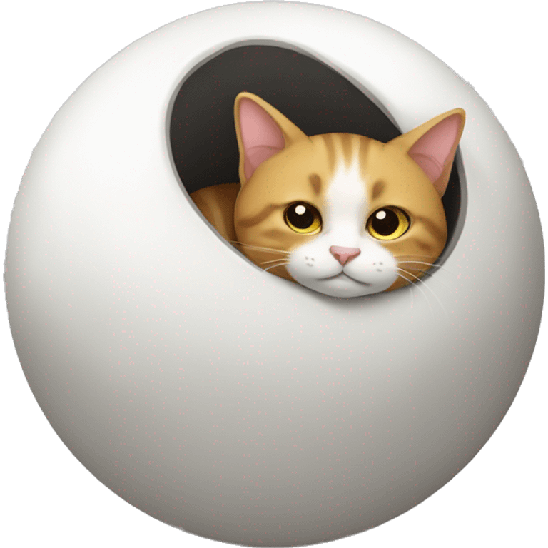 the cat curled up into a ball emoji