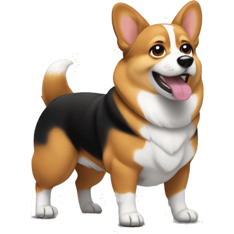 Musclar corgi emoji