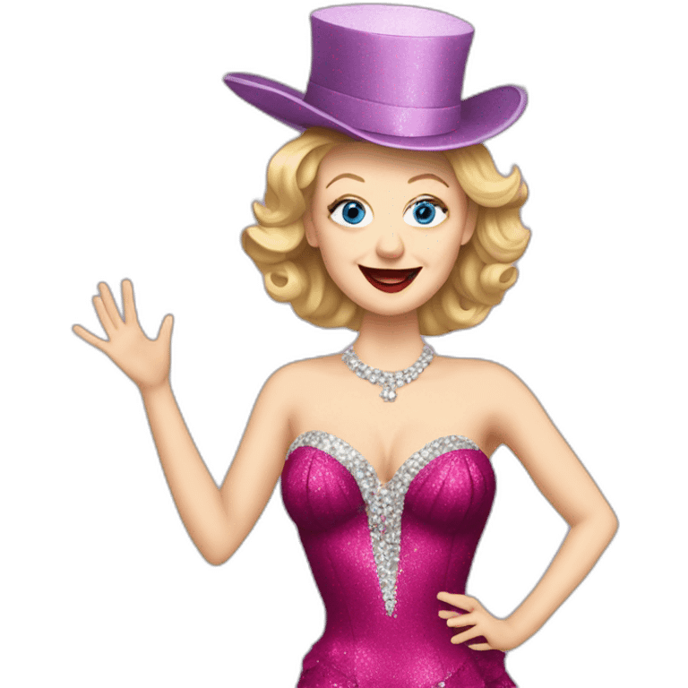 liz truss as a burlesque Dancer dress emoji