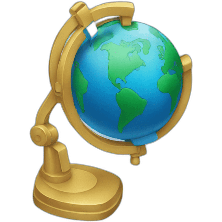 A Blue Globe emoji