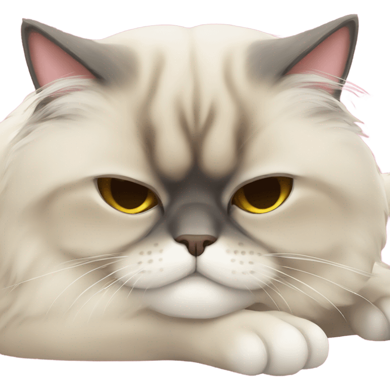 persian cat sleeping emoji