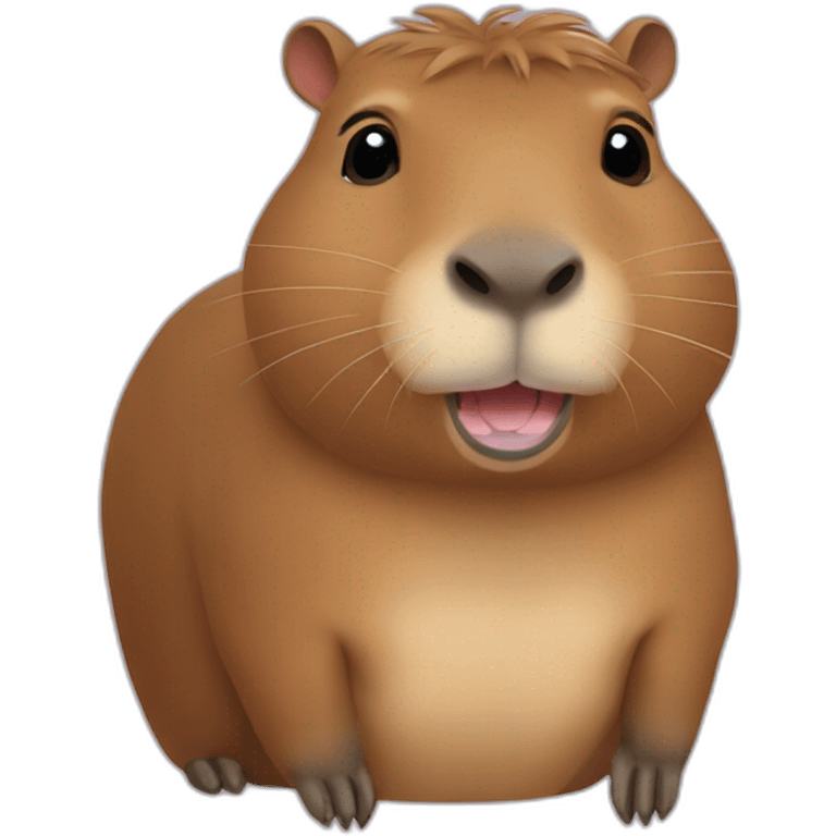 Capybara qui dit je t’aime emoji