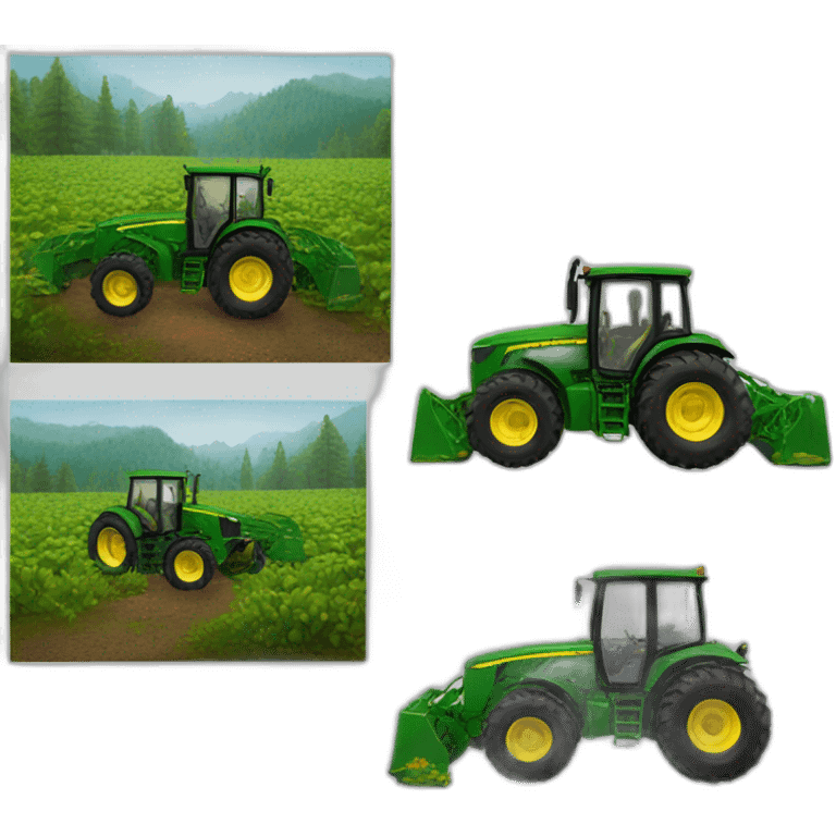 Tracteur forestier John Deere emoji