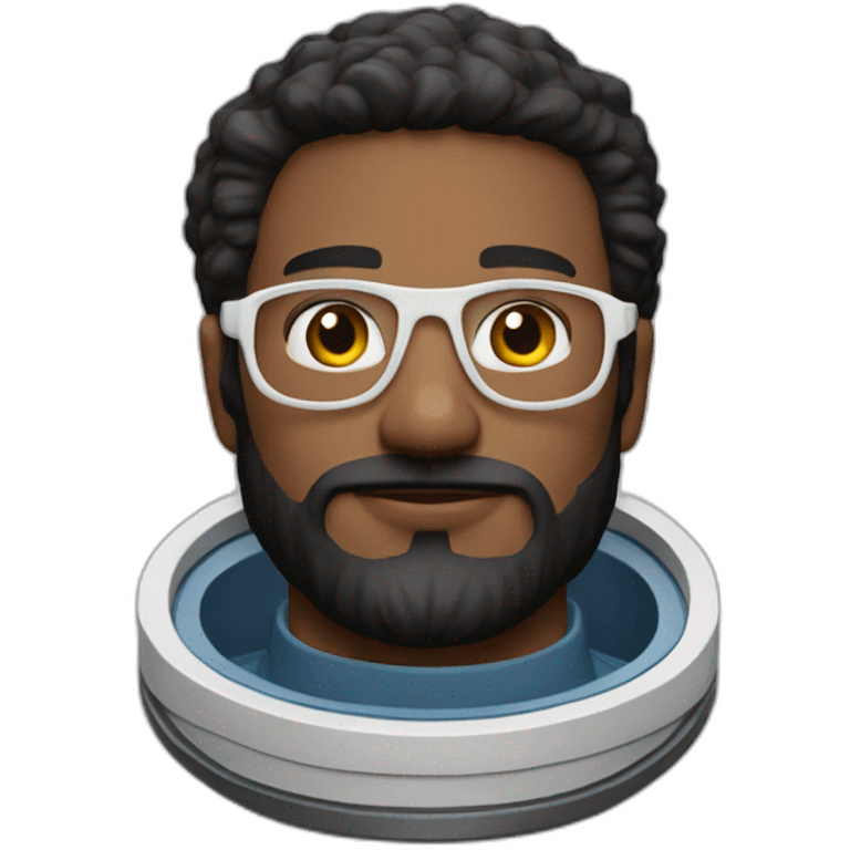 astronaut black-beard caucasian-man white-glasses emoji