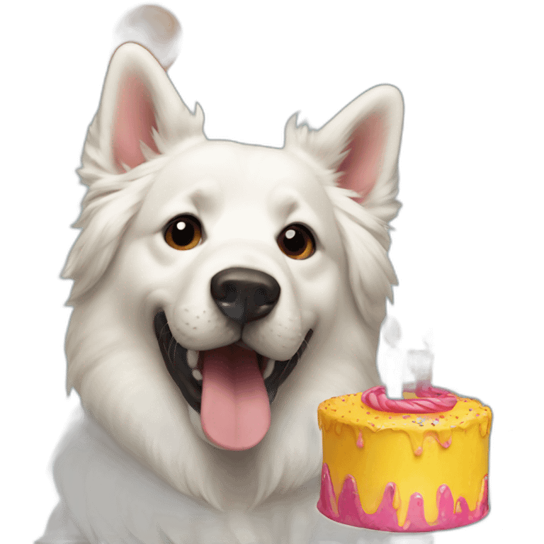 Happy birthday dog emoji