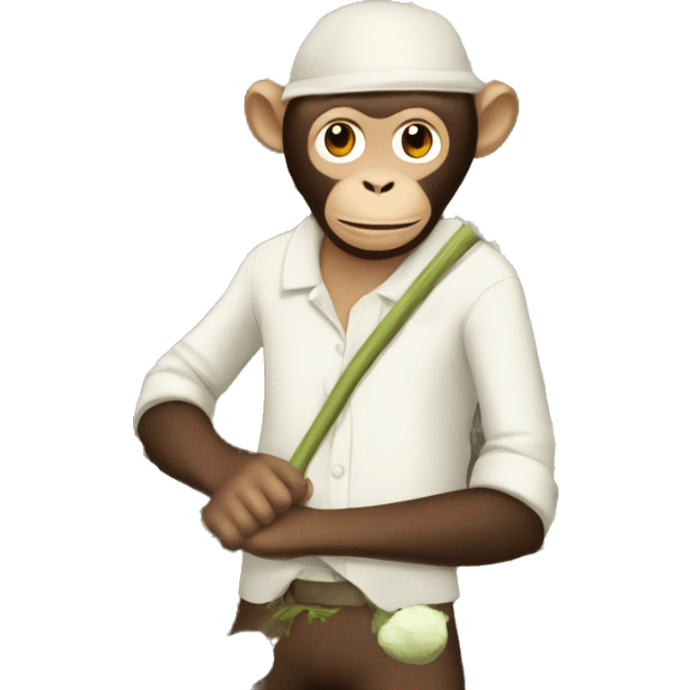 monkey farming for cotton emoji