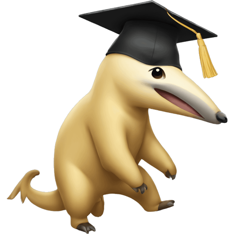 Anteater graduating  emoji