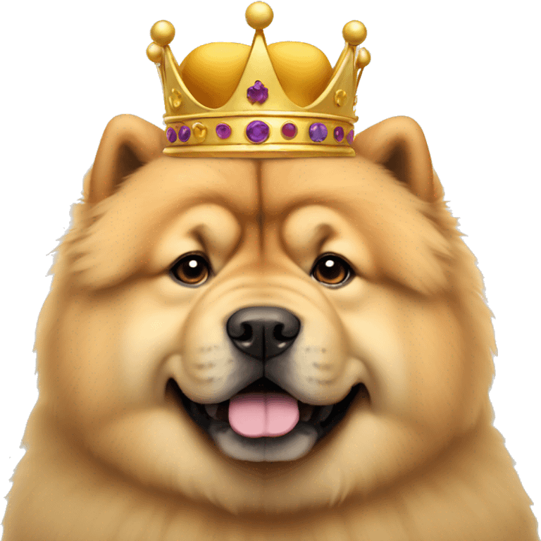 chow chow with crown emoji