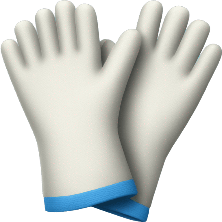 pair of blue cleaning gloves emoji