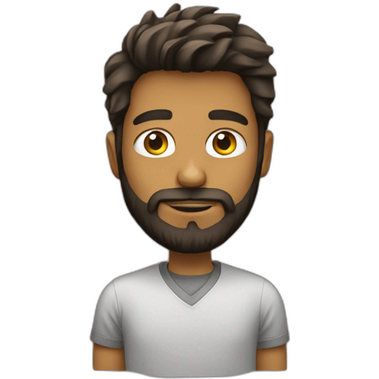 beard young programmer emoji