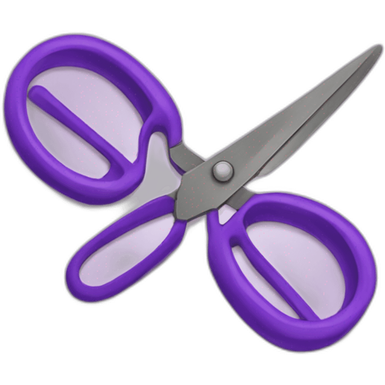 Scissors with purple handles emoji