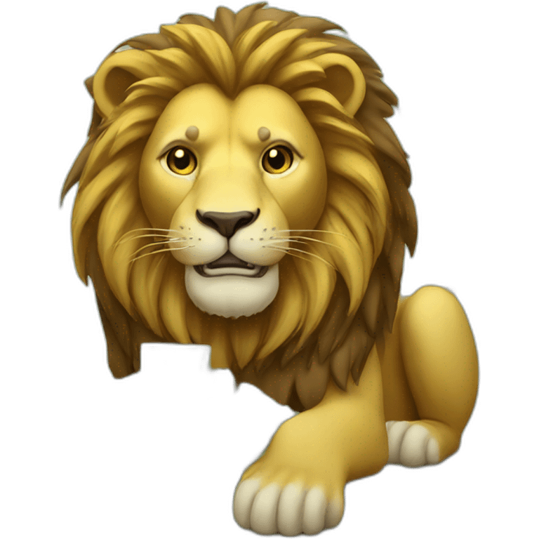 Lion with money emoji