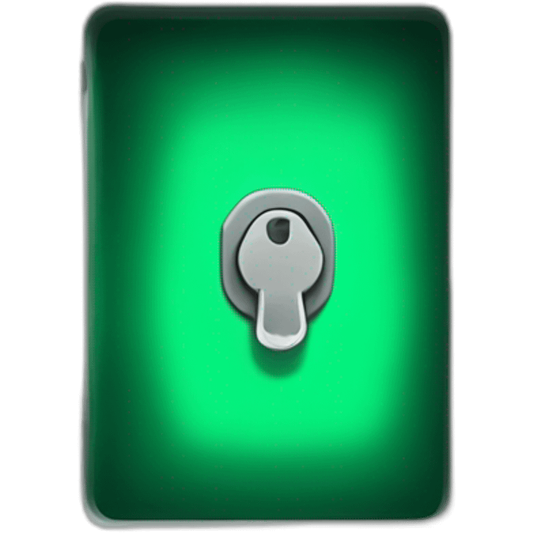 open safe in the middle of the emerald emoji