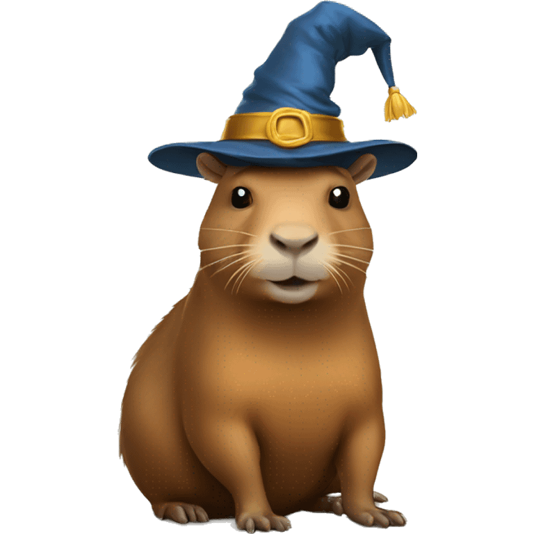 Capybara in a wizard's hat emoji