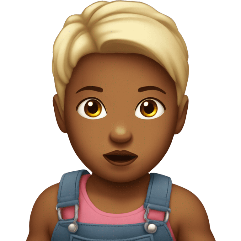 super extra furious baby girl toddler emoji