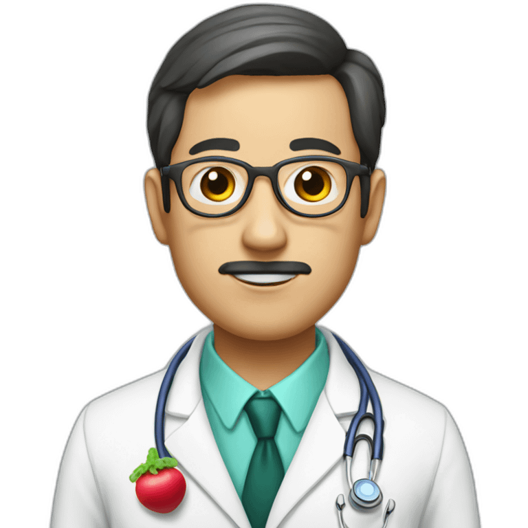 doctor with a head like  radish emoji