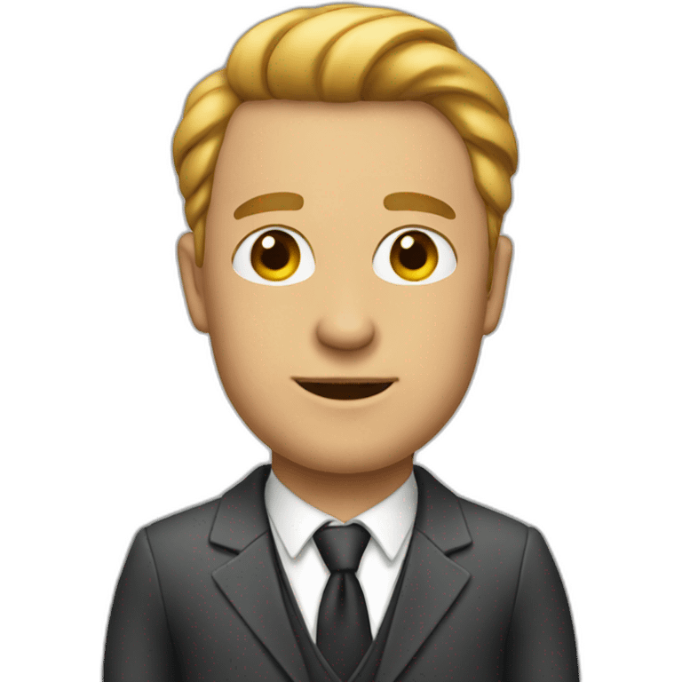 Well street man with suits emoji