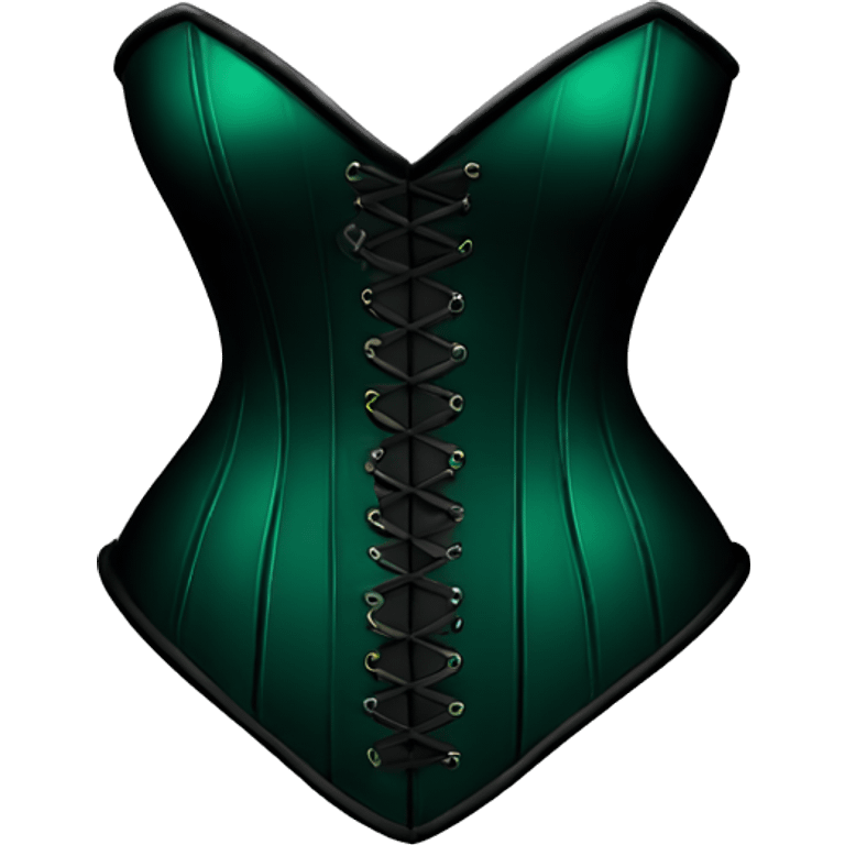 Dark green figure corset emoji